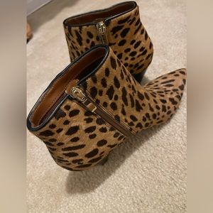 Brand new leopard print booties